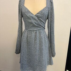 Lulu’s Cute Blue Floral Dress